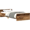 Image de vidaXL Cadre de lit sans matelas aspect vieux bois 90x200cm bois composite