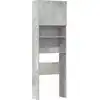 Image de vidaXL Armoire pour machine à laver gris béton 64x24x190 cm Bois composite