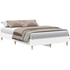 Image de vidaXL Cadre de lit sans matelas Blanc 140x190 cm Bois composite