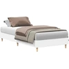 Image de vidaXL Cadre de lit sans matelas Blanc 90x190 cm Bois composite