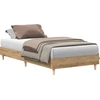 Image de vidaXL Cadre de lit sans matelas Chêne Artisan 75x190cm Bois composite