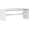 Image de vidaXL Armoire TV blanc brillant 100x40x40 cm Bois composite