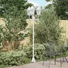 Image de vidaXL Lampe de jardin blanche 57 x 49 x 241 cm Aluminium et verre