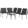 Image de vidaXL Ensemble canapé de jardin avec coussins 2 pièces Noir Poly-rotin