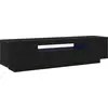 Image de vidaXL Armoire TV noire 160 x 35 x 40 cm Bois composite