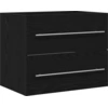 Image de vidaXL Meuble sous-lavabo noir imitation chêne 60x38,5x48 cm