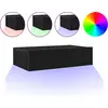 Image de vidaXL Armoires TV avec lampes LED 2 pcs. chêne noir 60x35x15,5 cm