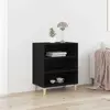 Image de vidaXL Sideboard noir imitation chêne 57 x 35 x 70 cm Bois composite