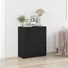 Image de vidaXL Sideboard noir imitation chêne 60 x 30 x 70 cm Bois composite