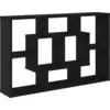 Image de vidaXL Étagère murale noire imitation chêne 85 x 16 x 52,5 cm Bois composite