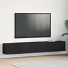 Image de vidaXL Armoire TV 2 pcs Noir 100 x 30 x 30 cm Bois composite