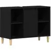 Image de vidaXL Armoire pour évier Chêne Noir 80x33x60 cm Bois composite
