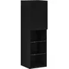 Image de Ensemble meuble TV vidaXL avec LED, noir aspect chêne, 30,5 x 30 x 102 cm
