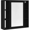 Image de vidaXL Armoire de toilette Chêne noir 60 x 16 x 60 cm Bois composite
