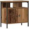 Image de vidaXL Armoire sous lavabo aspect bois ancien 60x30x60 cm Matériau bois
