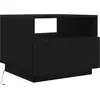 Image de vidaXL Table basse avec lampes LED noir aspect chêne 50x49x40 cm