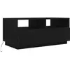 Image de vidaXL Table basse avec lampes LED noir aspect chêne 90x49x40 cm
