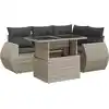 Image de vidaXL Ensemble de salon de jardin 5 pièces avec coussins gris clair Poly rotin