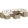 Image de vidaXL Ensemble de salon de jardin 5 pièces avec coussins Beige Poly Rattan