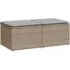 Image de vidaXL Ensemble de salon de jardin 2 pièces avec coussins Beige Poly rotin Acacia