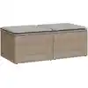 Image de vidaXL Ensemble de salon de jardin 2 pièces avec coussins Beige Poly rotin Acacia