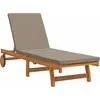 Image de Chaise longue vidaXL marron 199 x 63 x 85 cm en bois massif d'acacia