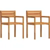 Image de vidaXL Chaises de jardin 2 pcs. 50x53x80 cm bois massif acacia
