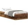 Image de vidaXL Cadre de lit sans matelas aspect vieux bois 90x200cm bois composite