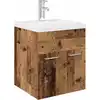 Image de vidaXL Meuble sous-lavabo avec vasque encastr ©e et robinet