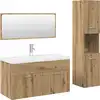 Image de vidaXL Ensemble de meubles de salle de bain 4 pièces chêne artisan bois composite