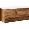 Image de vidaXL Armoire sous lavabo avec vasque encastrée aspect bois ancien