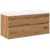 Image de vidaXL Meuble sous-lavabo avec vasque encastrée Chêne Artisan