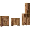 Image de vidaXL Ensemble de meubles de salle de bain 4 pièces imitation vieux bois matériau bois