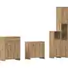 Image de vidaXL Ensemble de meubles de salle de bain 4 pièces chêne artisan bois composite