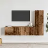 Image de vidaXL Armoires murales TV 3 pcs. Aspect vieux bois Matériaux dérivés du bois