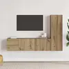Image de vidaXL Armoires murales TV 3 pcs. Chêne Artisan Matériaux dérivés du bois