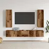 Image de vidaXL Armoires murales TV 5 pcs. Aspect vieux bois Matériaux dérivés du bois