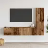 Image de vidaXL Armoires murales TV 3 pcs. Aspect vieux bois Matériaux dérivés du bois