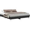 Image de vidaXL Cadre de lit sans matelas noir 180x200 cm bois composite