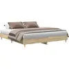 Image de vidaXL Cadre de lit sans matelas Chêne Sonoma 180x200 cm Bois composite
