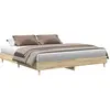 Image de vidaXL Cadre de lit sans matelas Chêne Sonoma 160x200 cm Bois composite