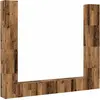 Image de vidaXL Armoires murales TV 6 pcs. Aspect vieux bois Matériaux dérivés du bois