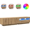 Image de vidaXL Armoire TV avec lampes LED Chêne Artisan 180x35x40 cm