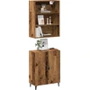 Image de vidaXL Sideboard avec armoire murale imitation vieux bois Matériau dérivé du bois