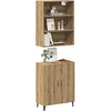 Image de vidaXL Sideboard avec armoire murale Artisan-Chêne Bois composite