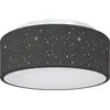 Image de vidaXL Plafonnier avec spots Noir 30 x 30 x 13,5 cm Tissu