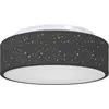Image de vidaXL Plafonnier avec spots Noir 38 x 38 x 13,5 cm Tissu