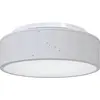 Image de vidaXL Plafonnier avec spots gris 38 x 38 x 13,5 cm Tissu