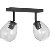 Image de vidaXL Spot de plafond noir 33 x 13 x 26 cm verre et métal