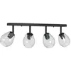 Image de vidaXL Spot de plafond noir 73,5 x 13 x 26 cm verre et métal